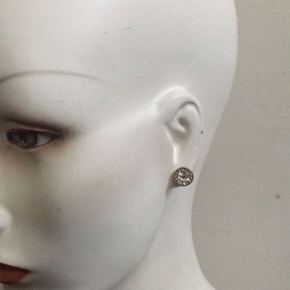 Bundle Sale 3 for $15 | Gold Tone Crystal Earrings | Central Sparkle - Picture 3 of 10